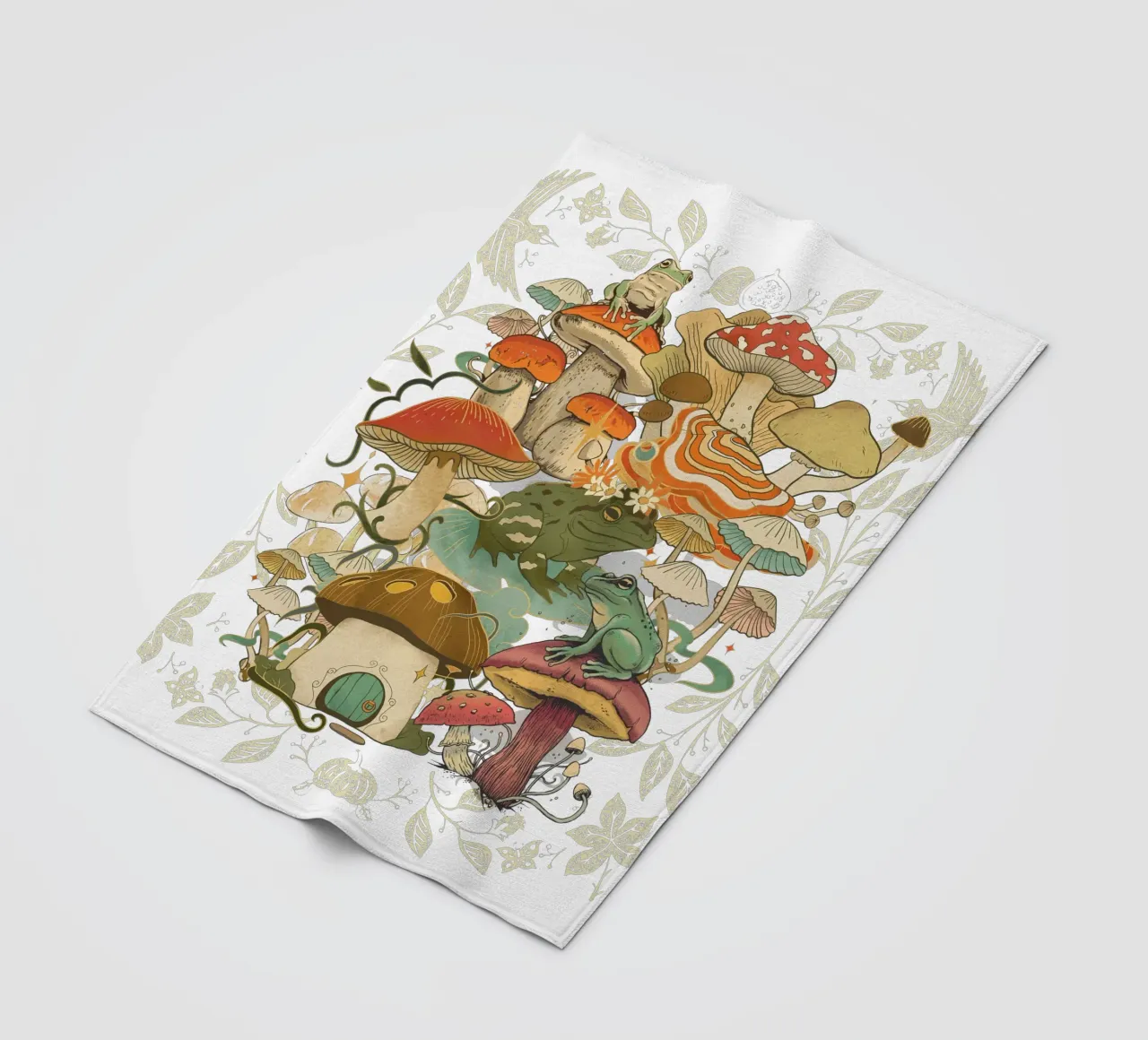 Rane e funghi coperta in pile da Mostly Pink