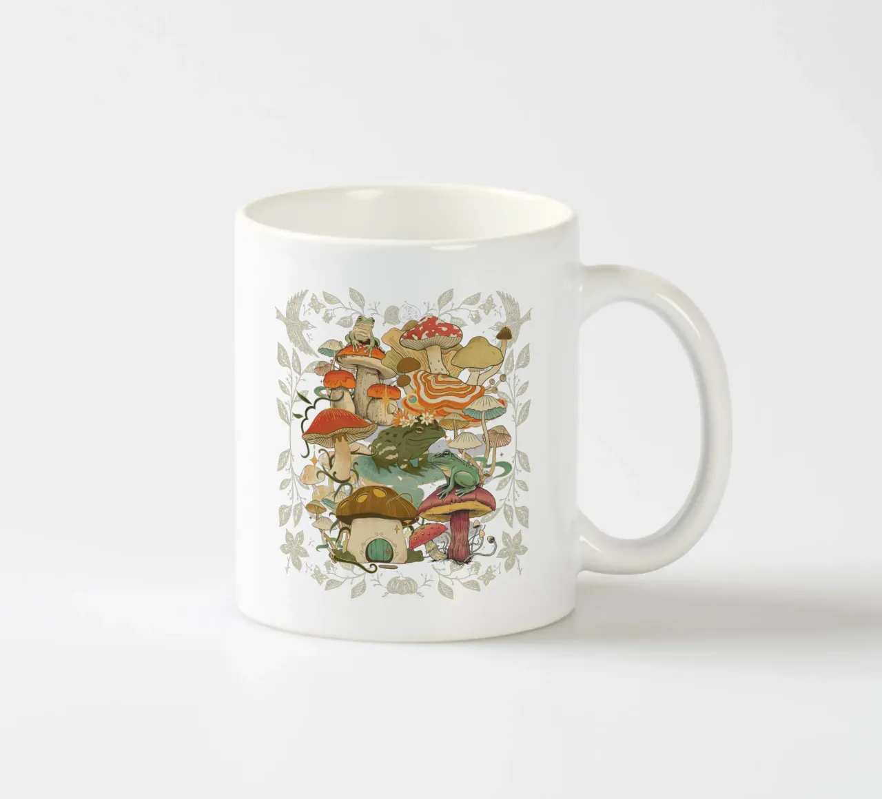 Rane e funghi tazza in ceramica da Mostly Pink