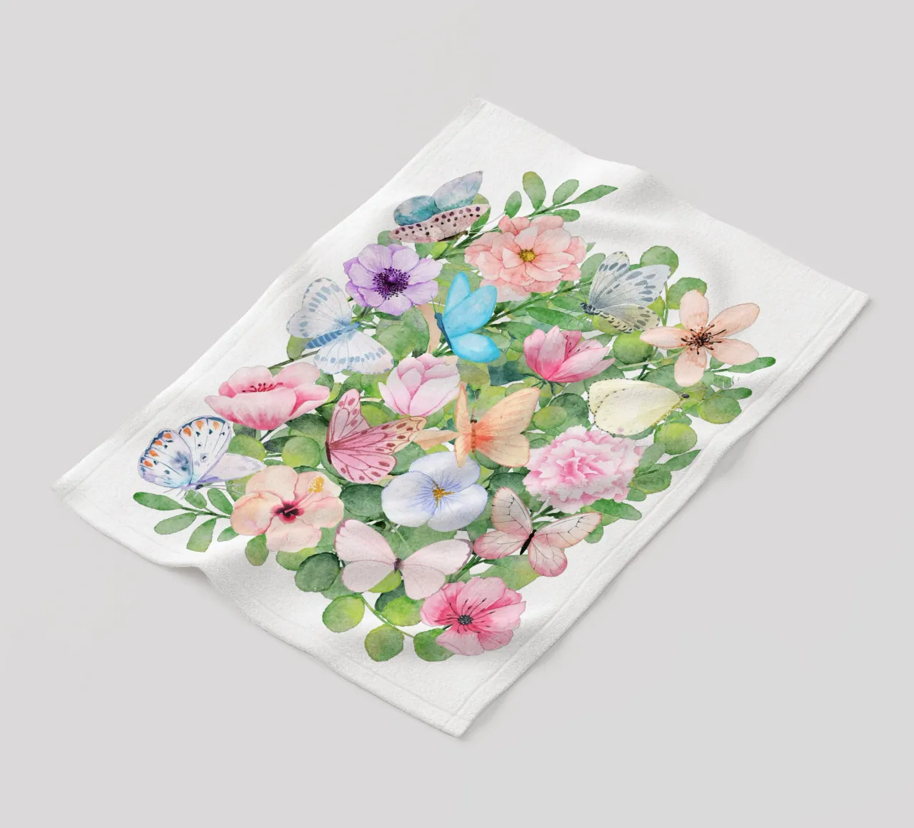 Blumen und Schmetterlinge Fleecedecke von Mostly Pink