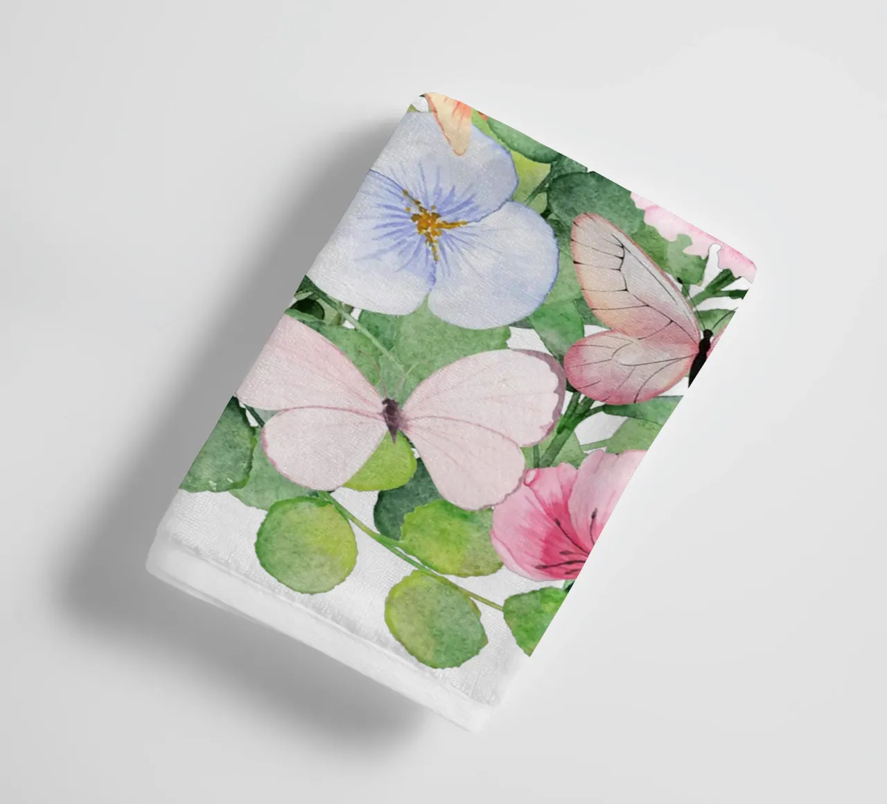 Flowers and Butterflies towel by Chérie Prints
