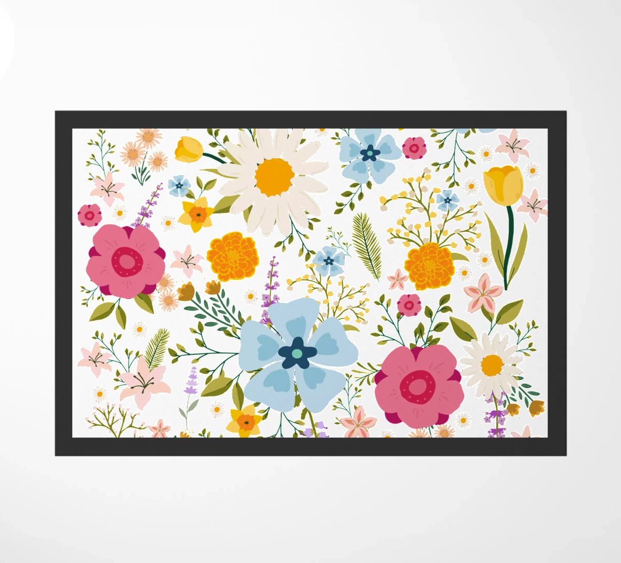 Fiori di primavera Modello colorato zerbino da Mostly Pink