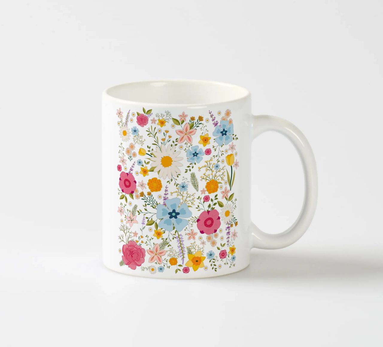 Fiori di primavera Modello colorato tazza in ceramica da Mostly Pink