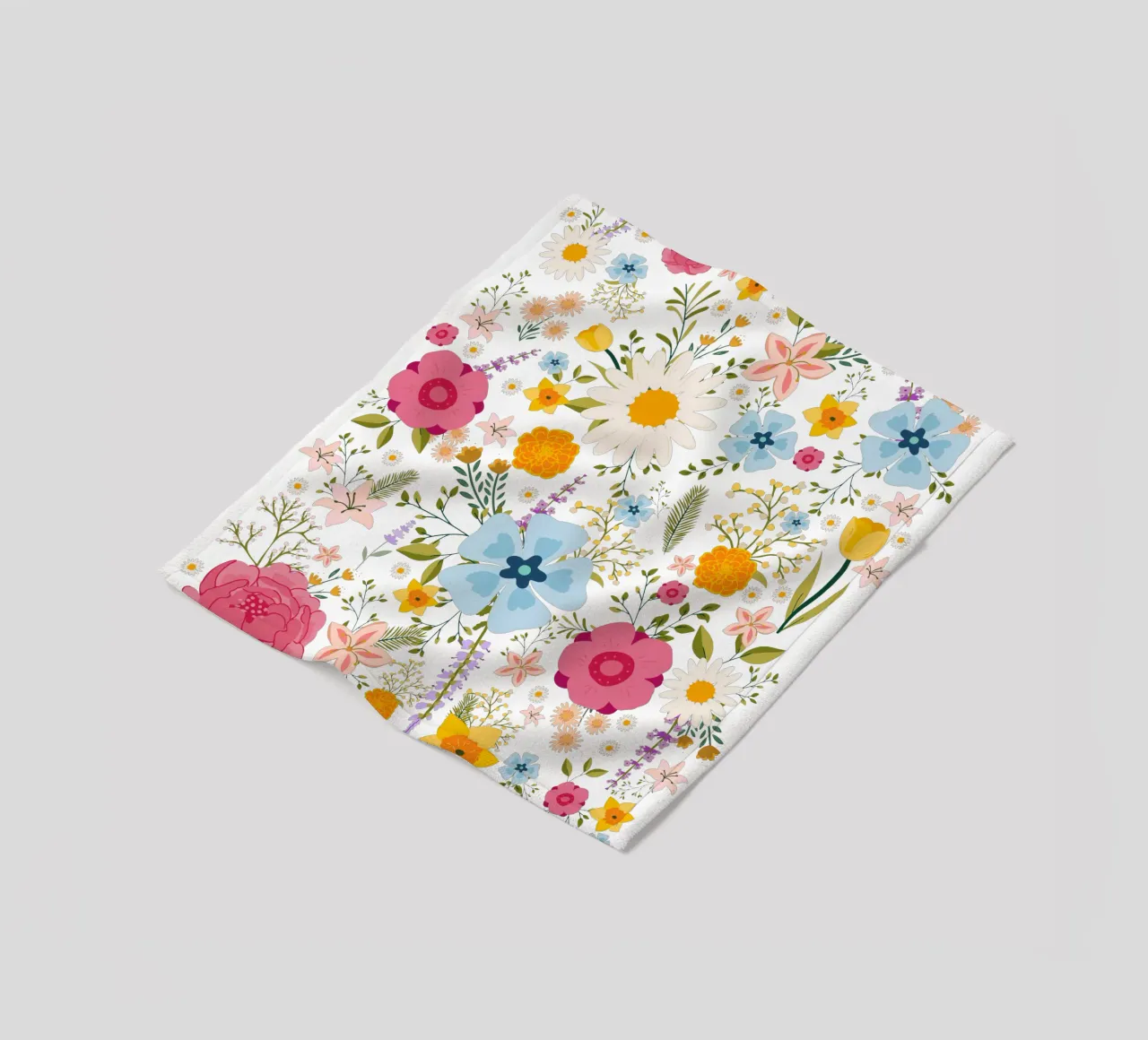 Fiori di primavera Modello colorato coperta in pile da Mostly Pink