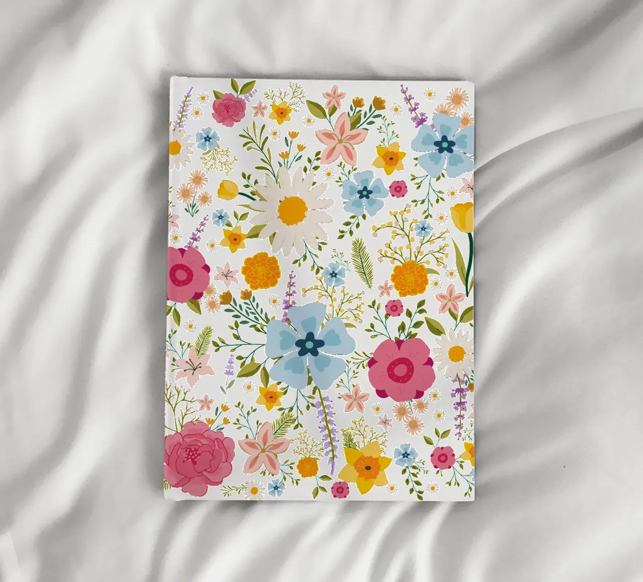 Spring Flowers Colorful Pattern notebook by Chérie Prints