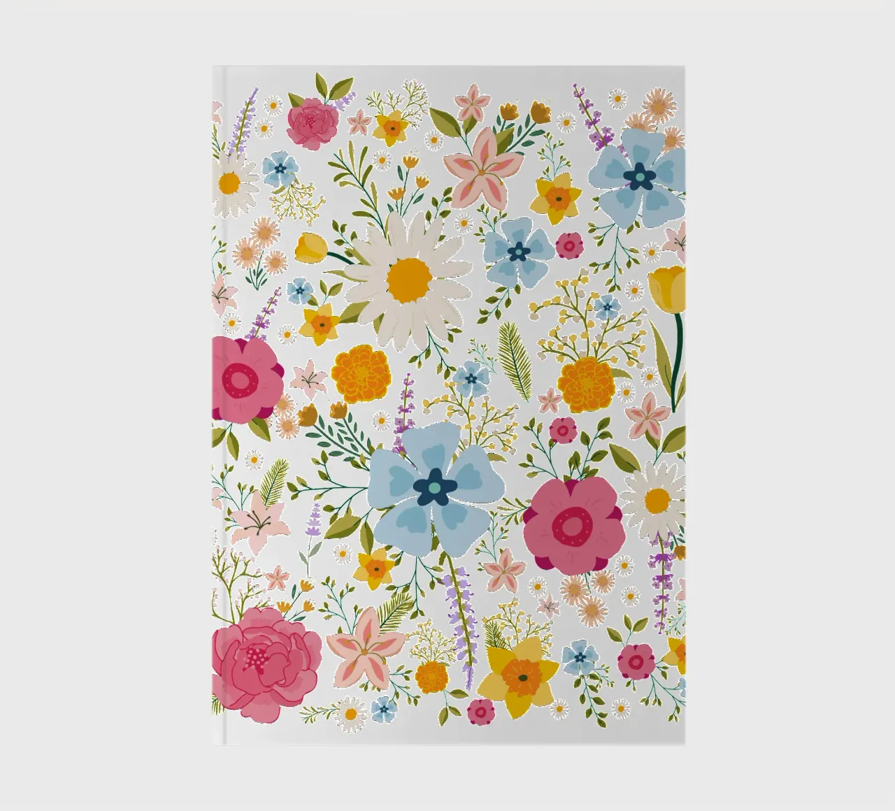 Spring Flowers Colorful Pattern notebook by Chérie Prints