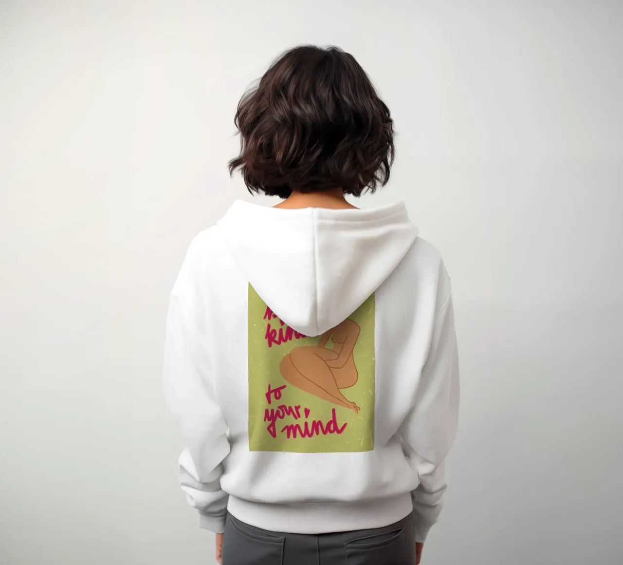Be kind to your mind felpa con cappuccio da Illustration Raissa Oltmanns