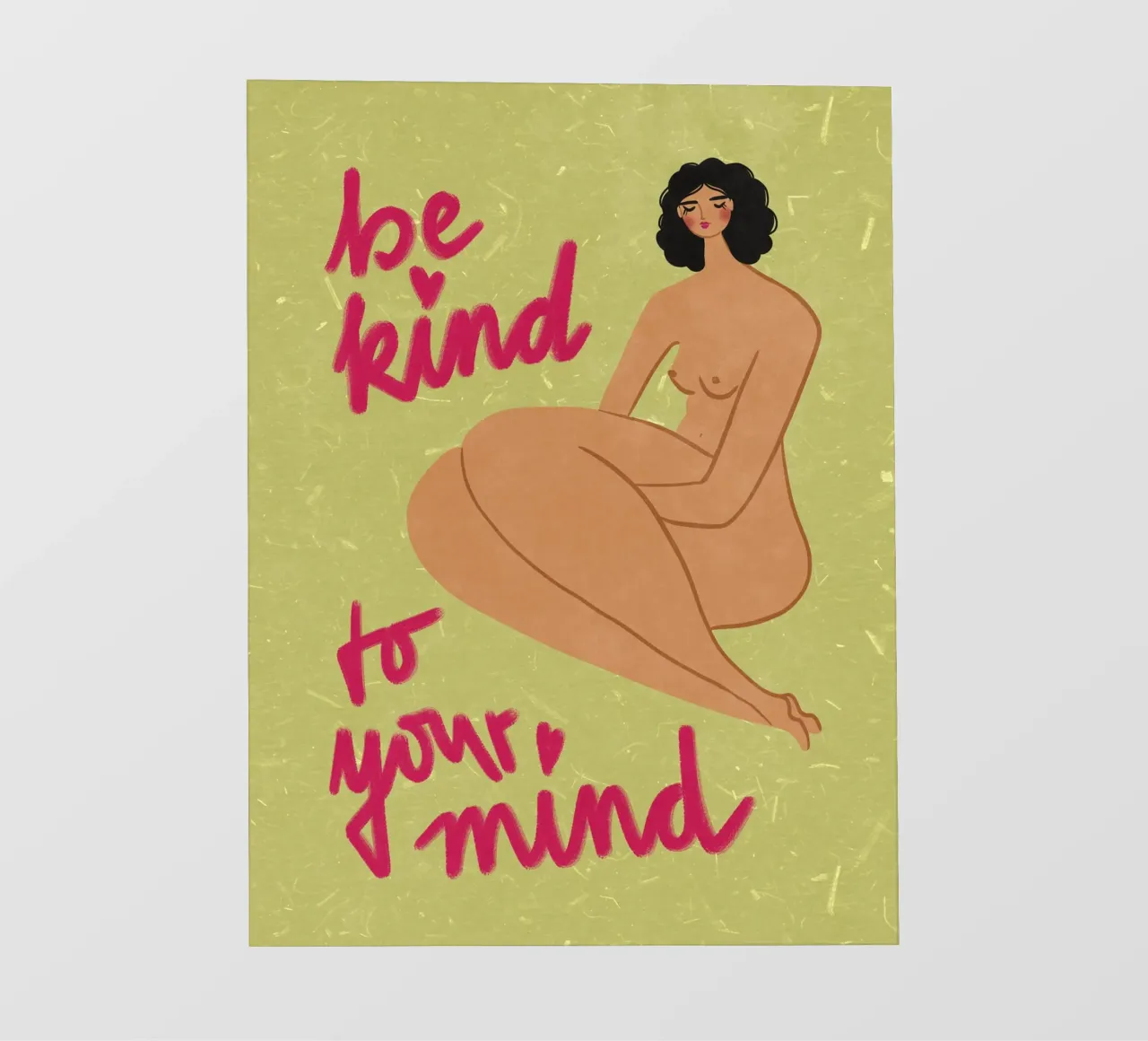 Be kind to your mind telo in pvc da Illustration Raissa Oltmanns
