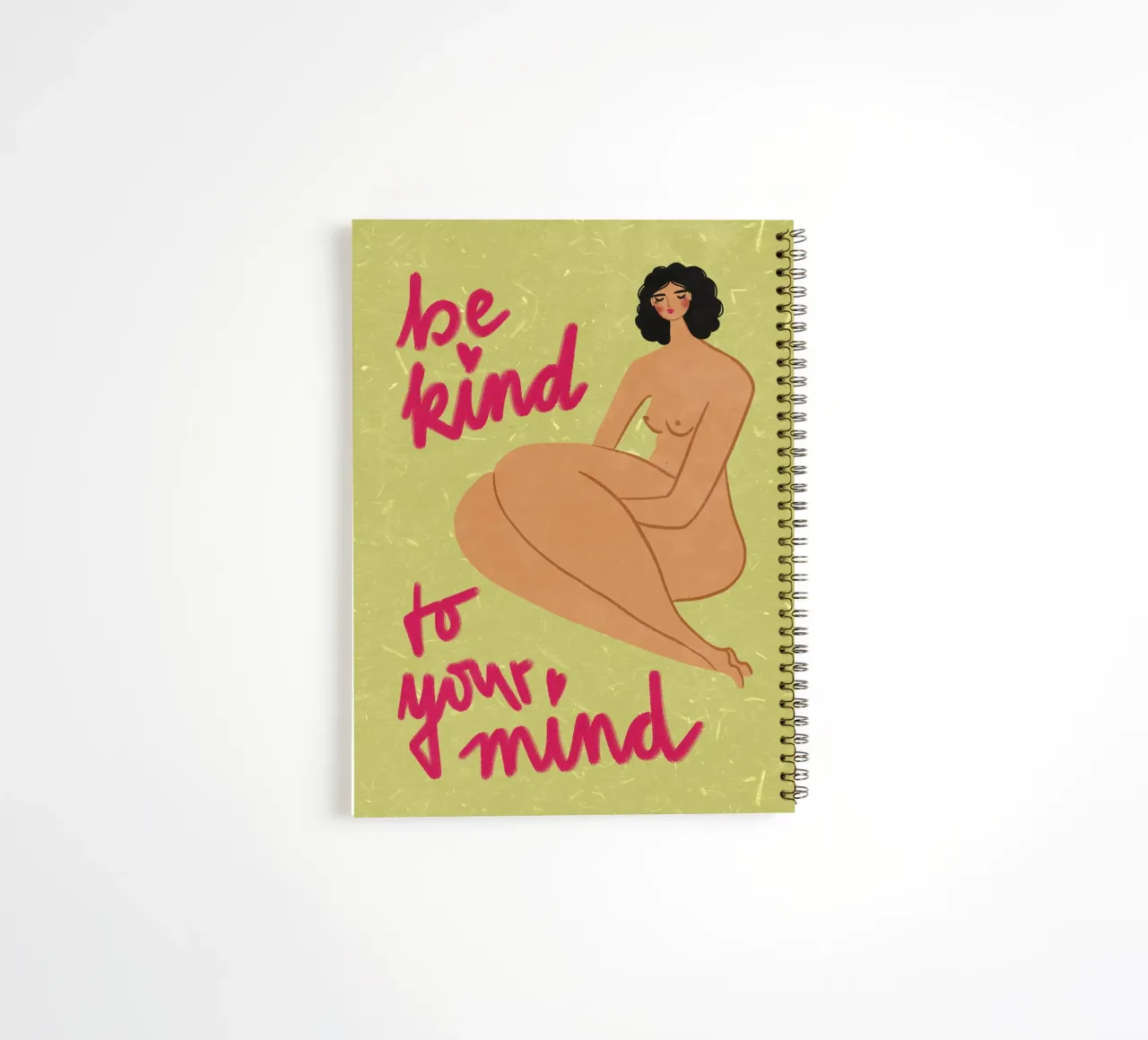 Be kind to your mind carnet à spirale de Illustration Raissa Oltmanns