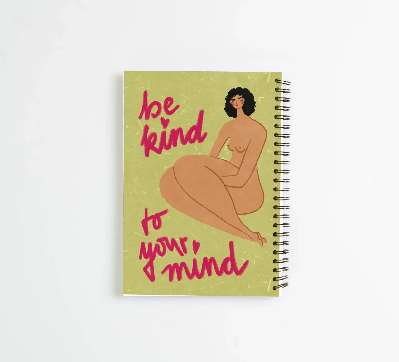 Be kind to your mind carnet à spirale de Illustration Raissa Oltmanns