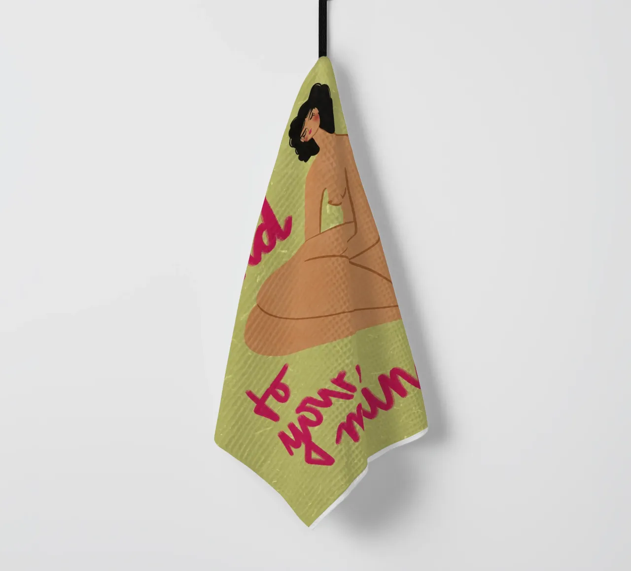 Be kind to your mind canovaccio da cucina da Illustration Raissa Oltmanns