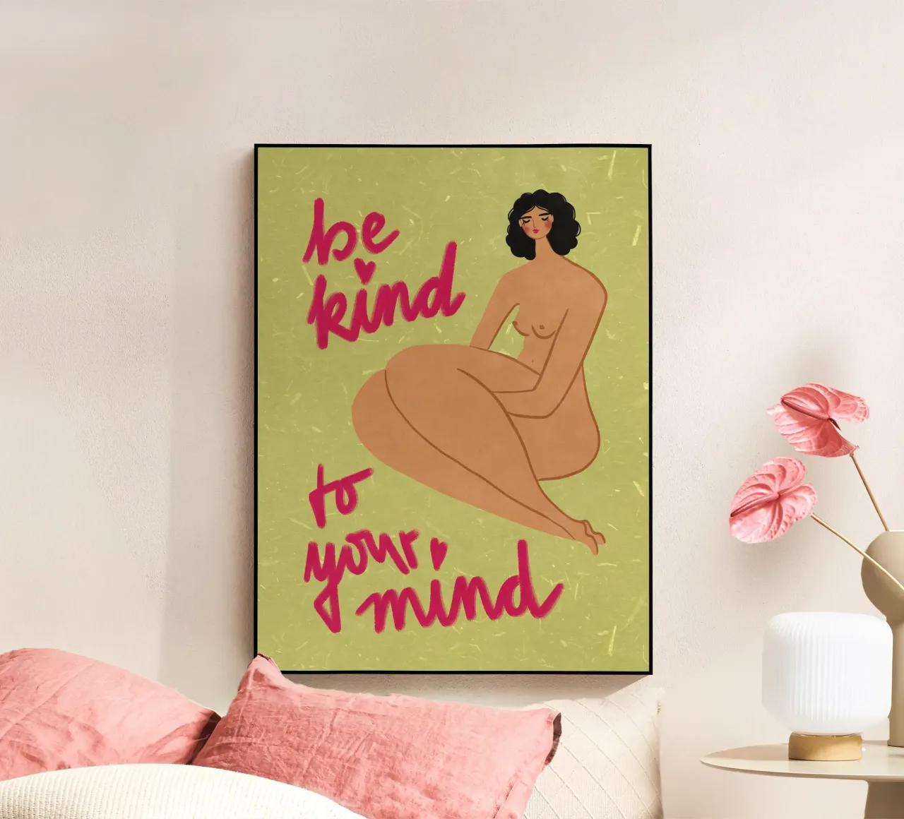 Be kind to your mind plexiglass da Illustration Raissa Oltmanns