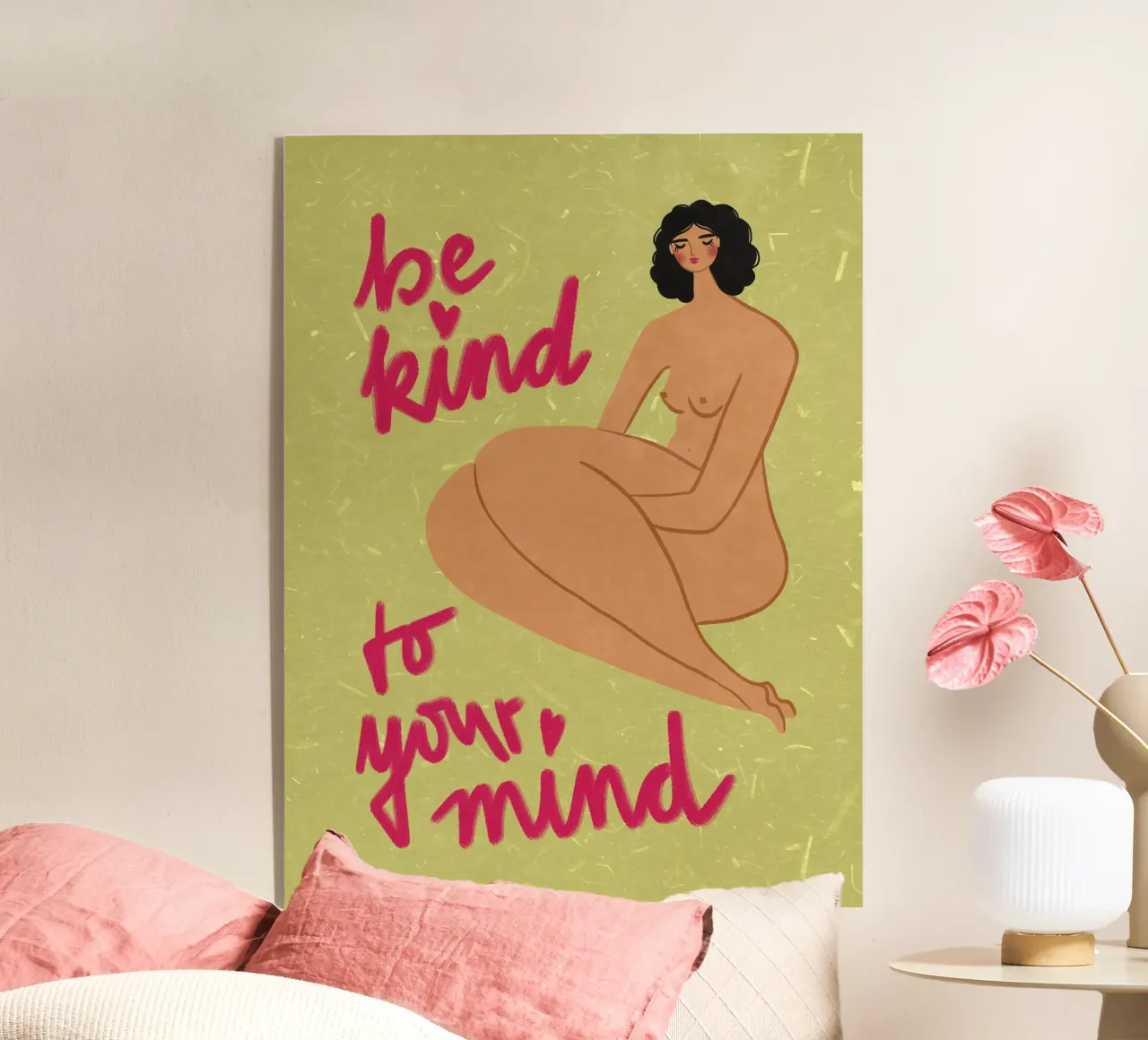 Be kind to your mind plexiglass da Illustration Raissa Oltmanns