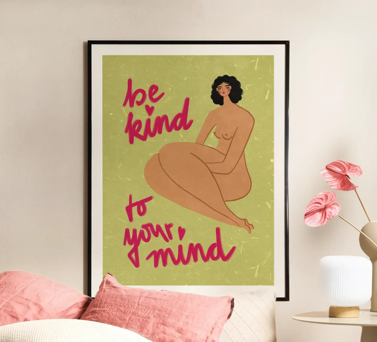 Be kind to your mind carta hahnemühle da Illustration Raissa Oltmanns