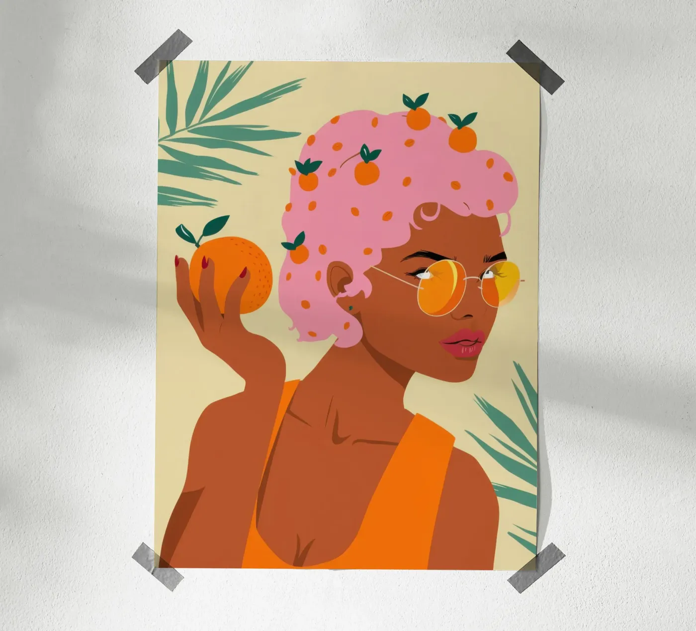 Citrus Haired Divinity poster by Luxe Brush