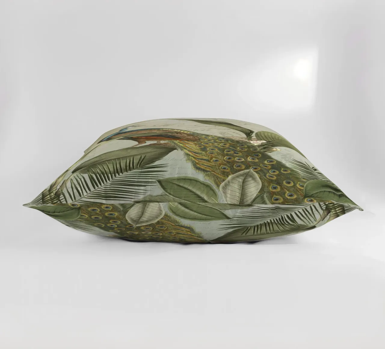 Collage vintage Peafowl Nostalgia cuscino da Andrea Haase Vintage World