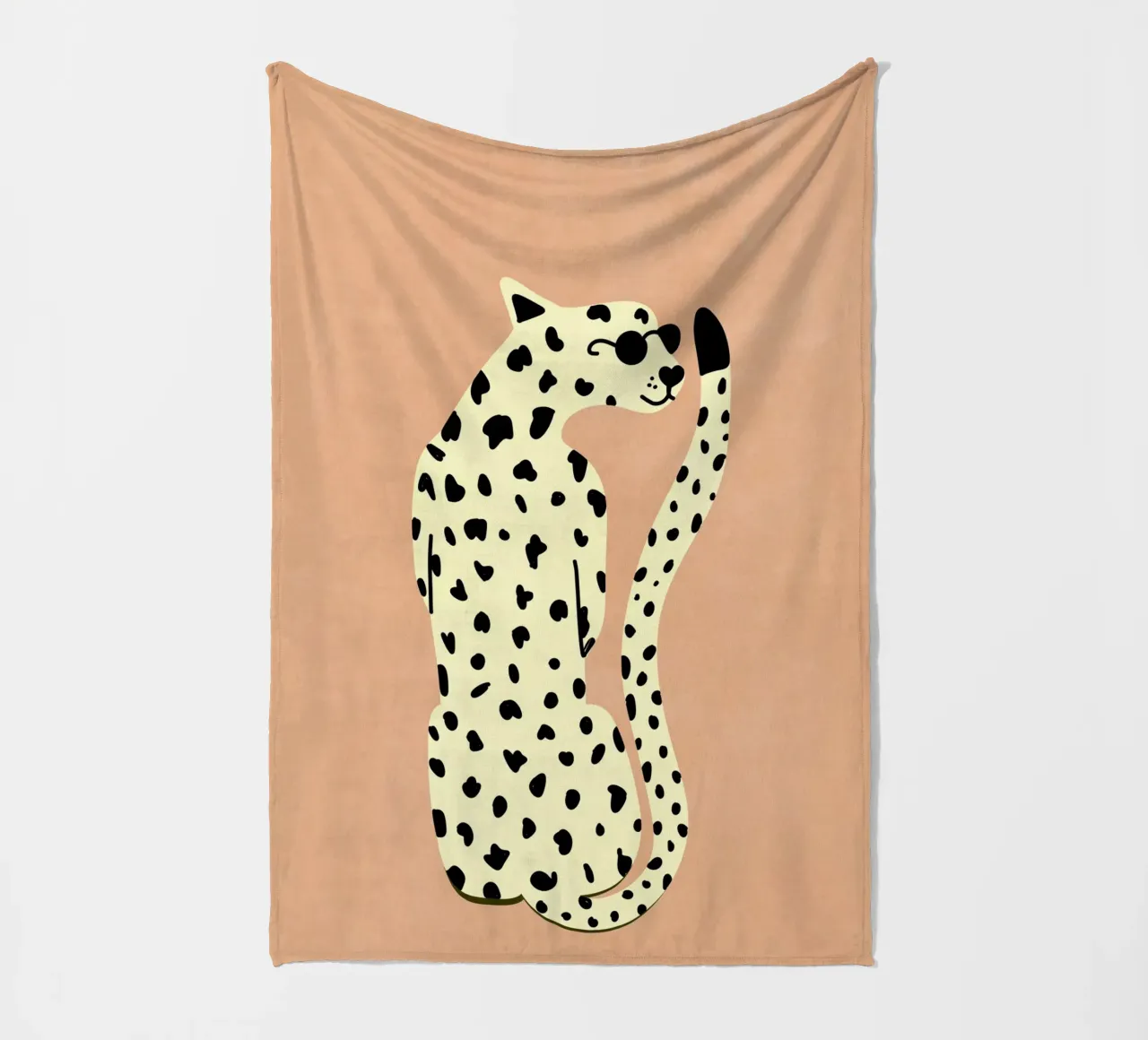 Leopardo più freddo coperta in pile da Illustration Raissa Oltmanns