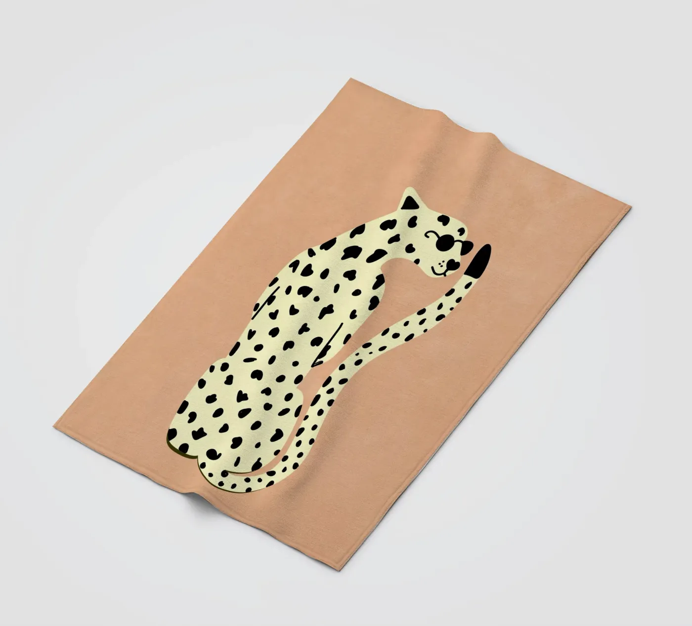Kühler Leopard Fleecedecke von Illustration Raissa Oltmanns