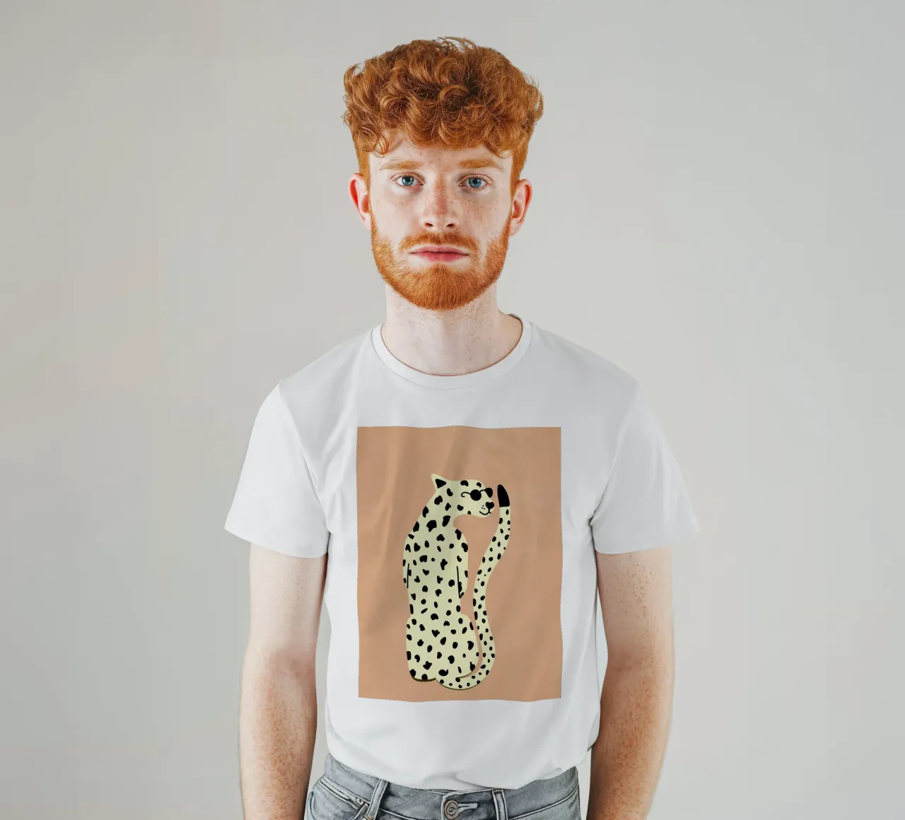 Leopardo più freddo t-shirt da Illustration Raissa Oltmanns