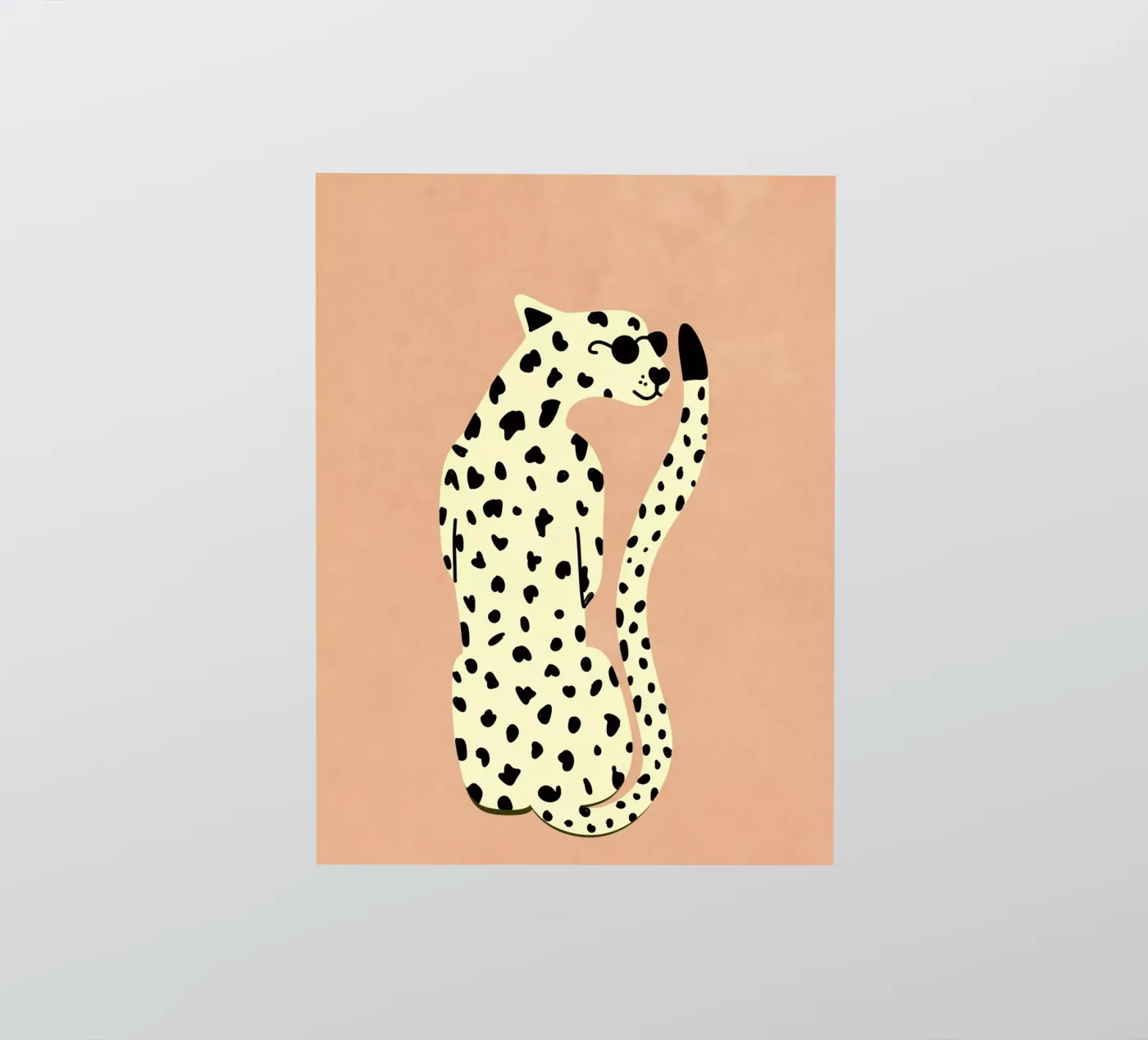 Cooler Leopard sticker by Illustration Raissa Oltmanns