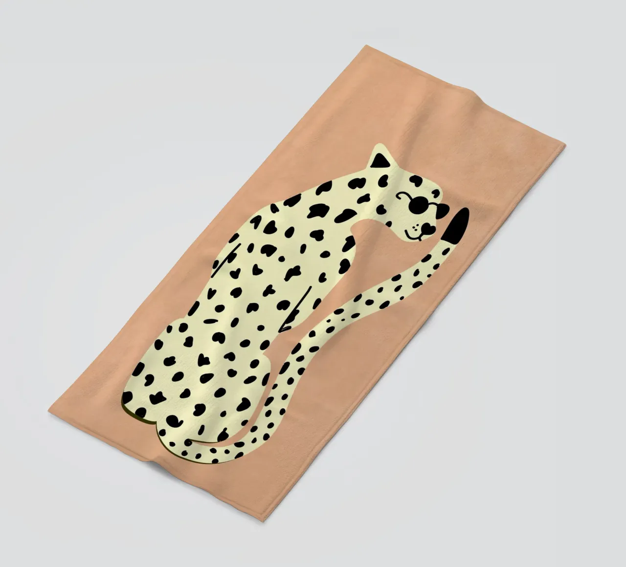 Cooler Leopard beach towel by Illustration Raissa Oltmanns