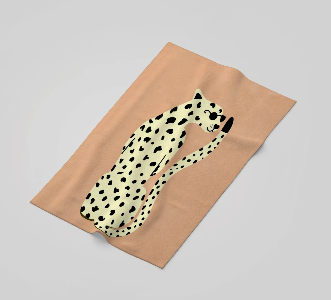 Cooler Leopard beach towel by Illustration Raissa Oltmanns