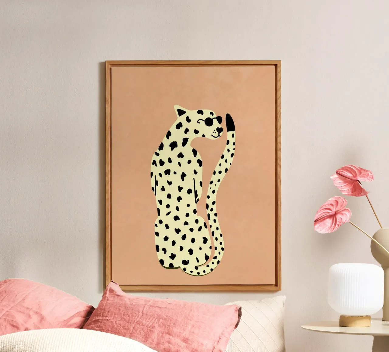 Leopardo più freddo alluminio dibond da Illustration Raissa Oltmanns