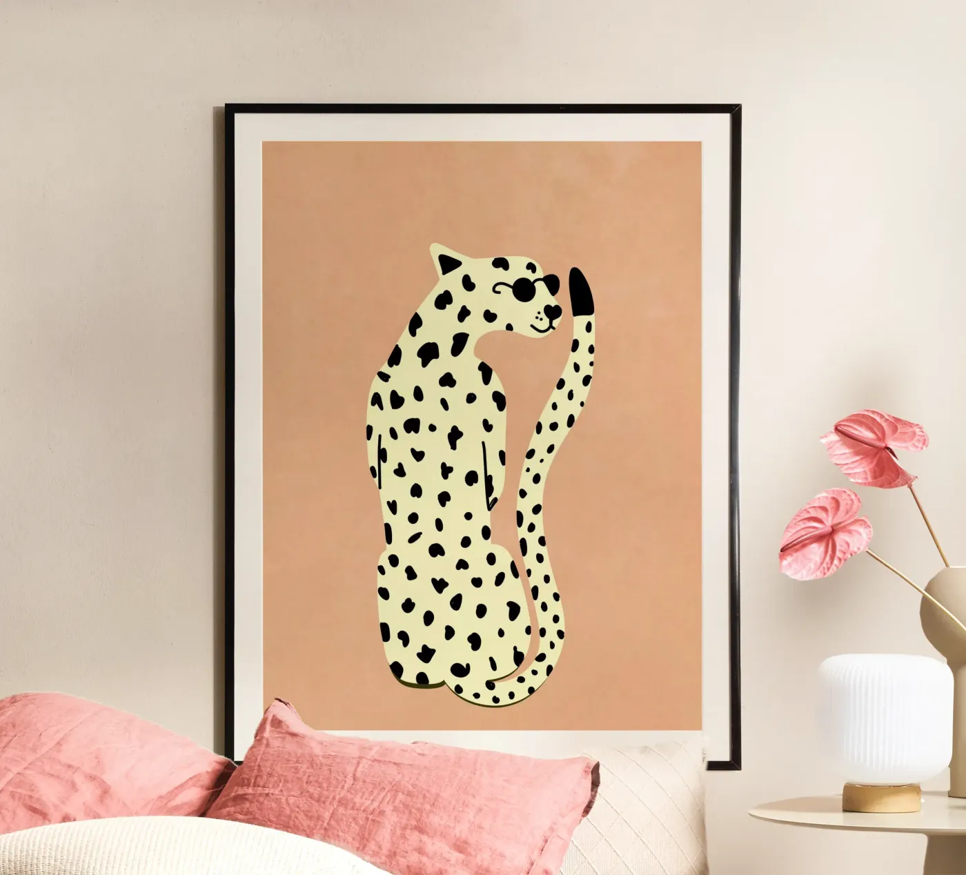 Cooler Leopard poster by Illustration Raissa Oltmanns