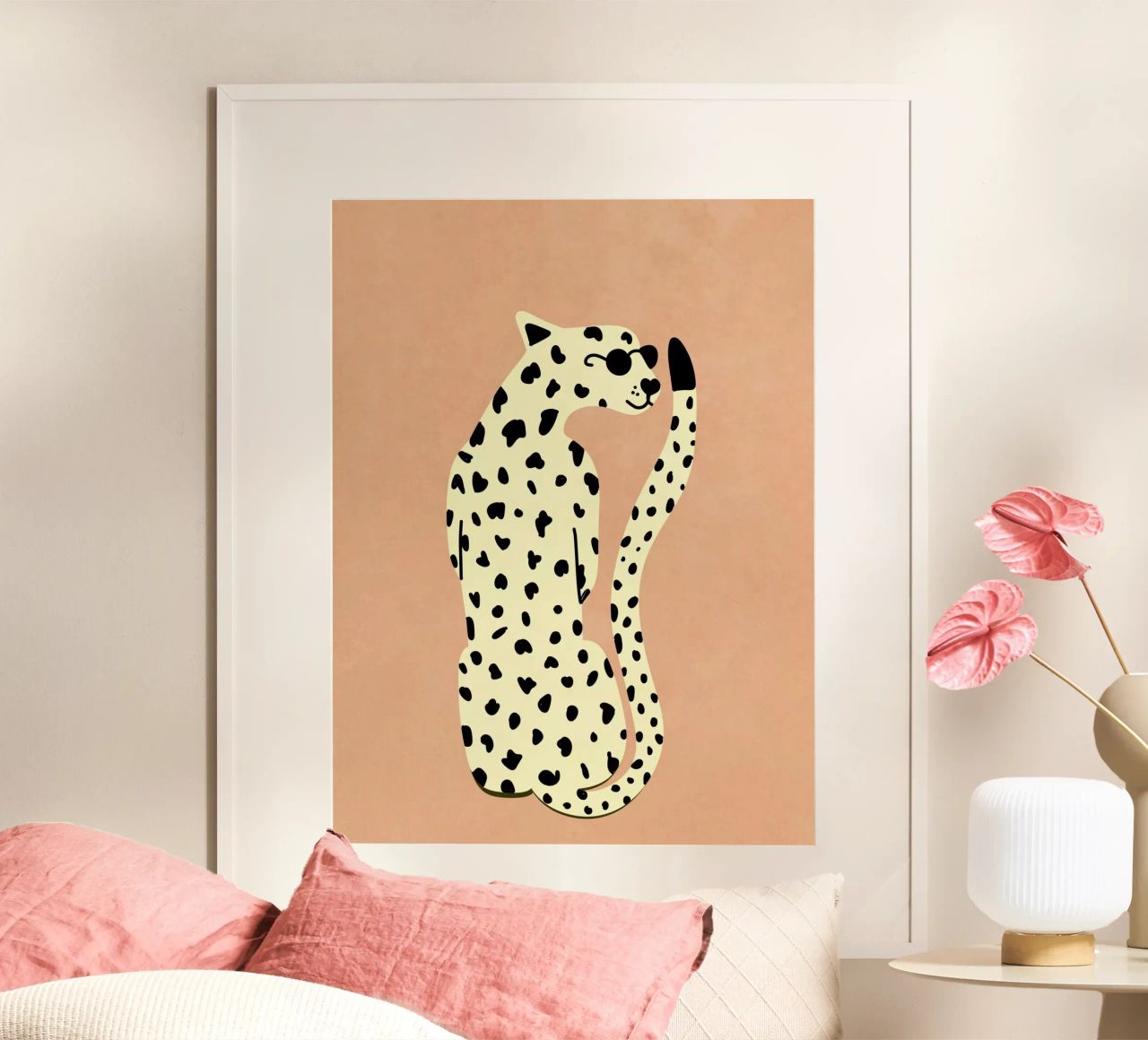 Kühler Leopard Poster von Illustration Raissa Oltmanns