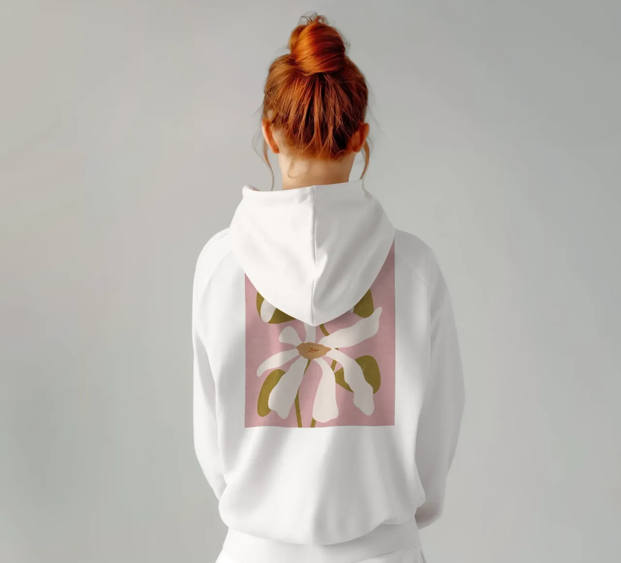 Abstract Flowers felpa con cappuccio da Illustration Raissa Oltmanns