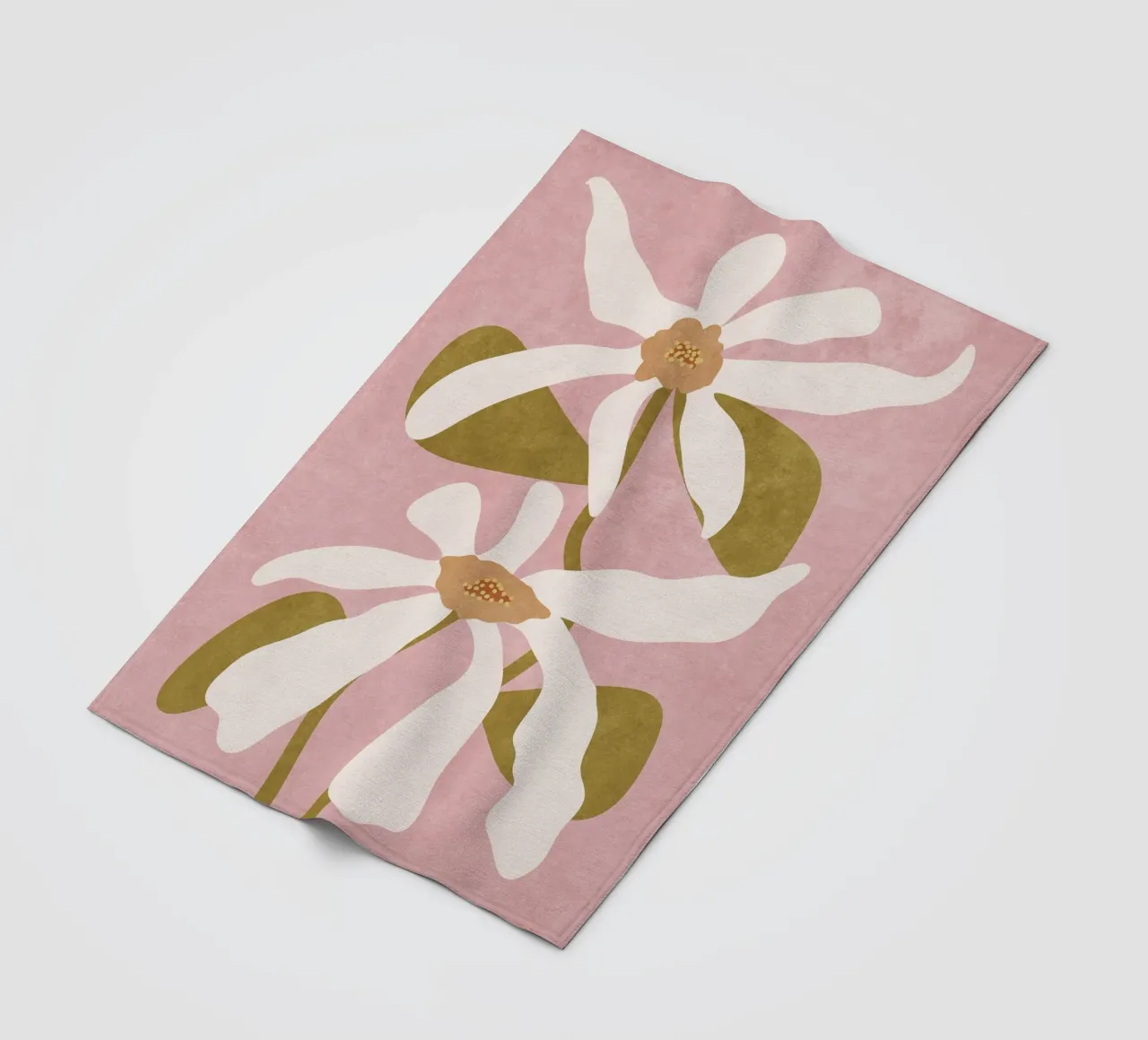 Abstract Flowers coperta in pile da Illustration Raissa Oltmanns