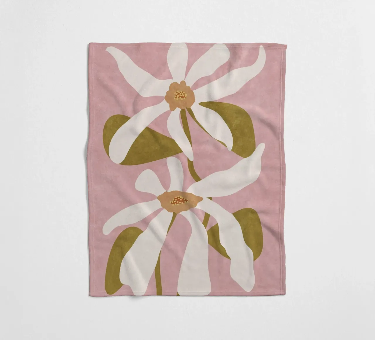 Abstract Flowers coperta in pile da Illustration Raissa Oltmanns