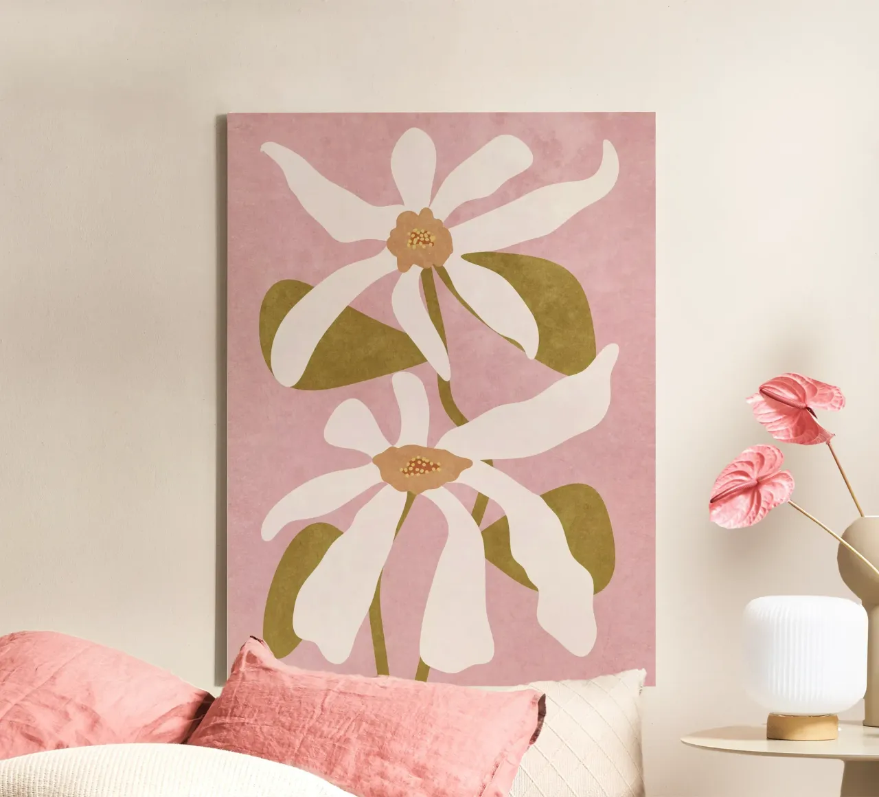 Abstract Flowers tela con Cornice a cassetta da Illustration Raissa Oltmanns