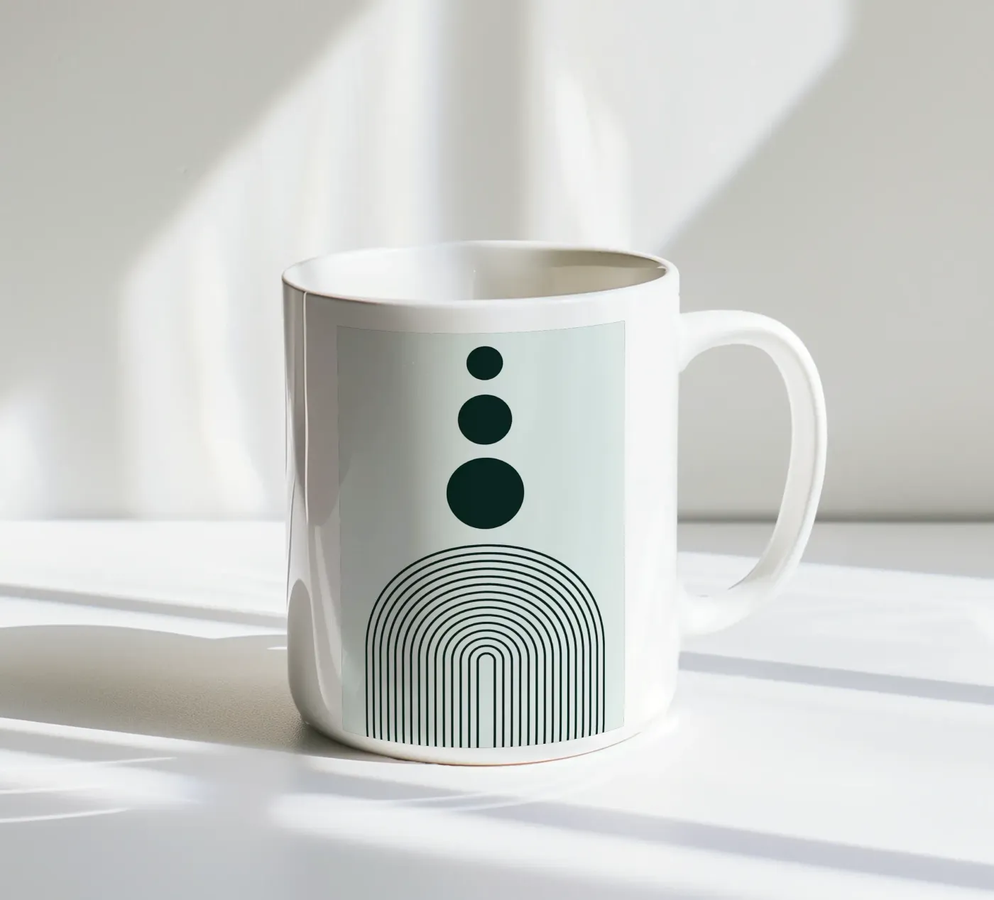 Linear Equilibrium ceramic mug by Robert