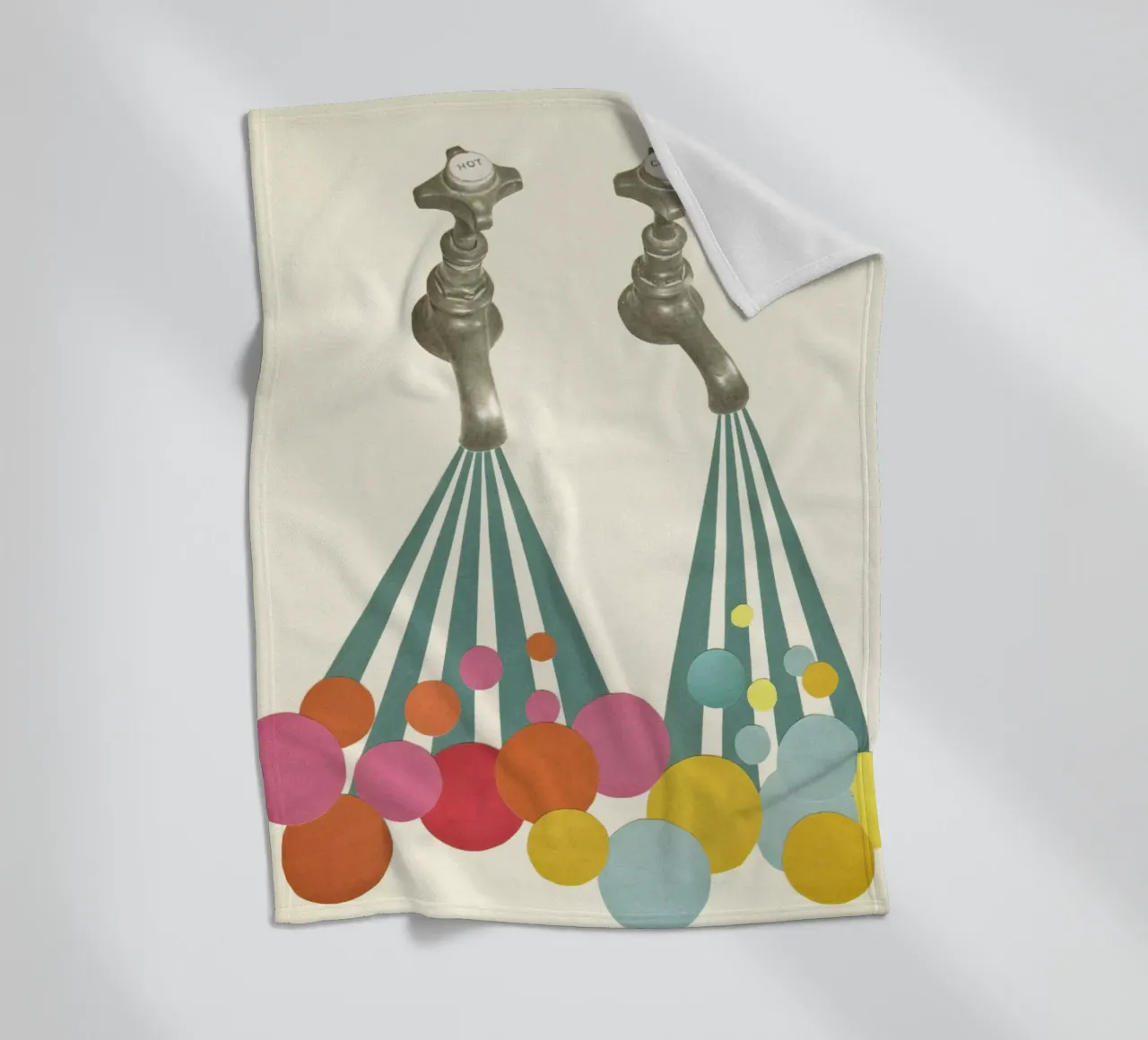 Seifenlauge Fleecedecke von Cassia Beck Collage