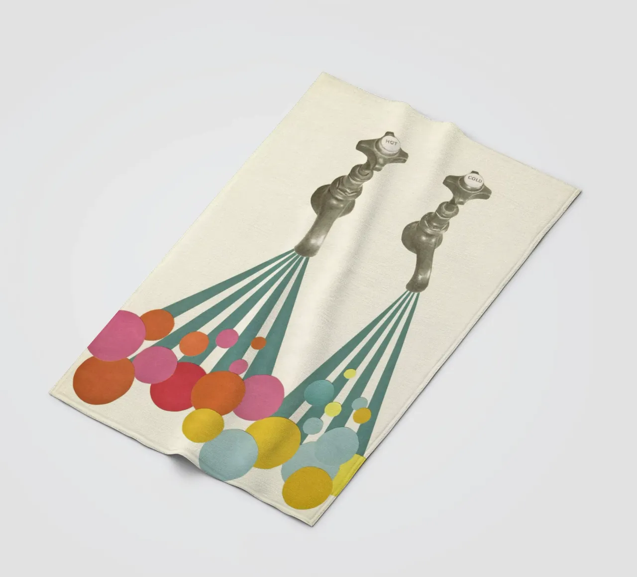 Seifenlauge Fleecedecke von Cassia Beck Collage