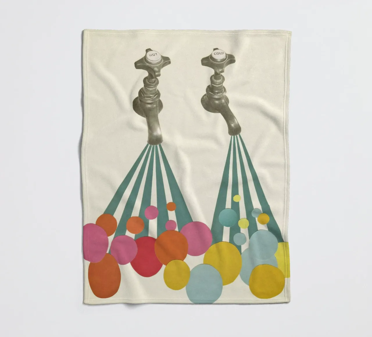 Seifenlauge Fleecedecke von Cassia Beck Collage