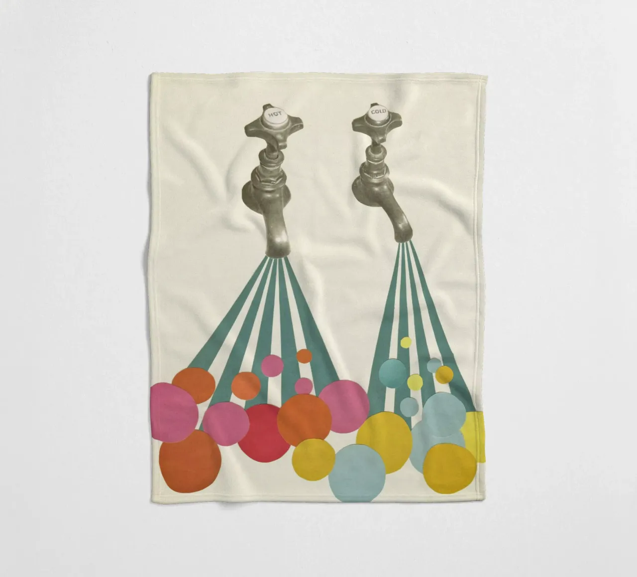 Seifenlauge Fleecedecke von Cassia Beck Collage