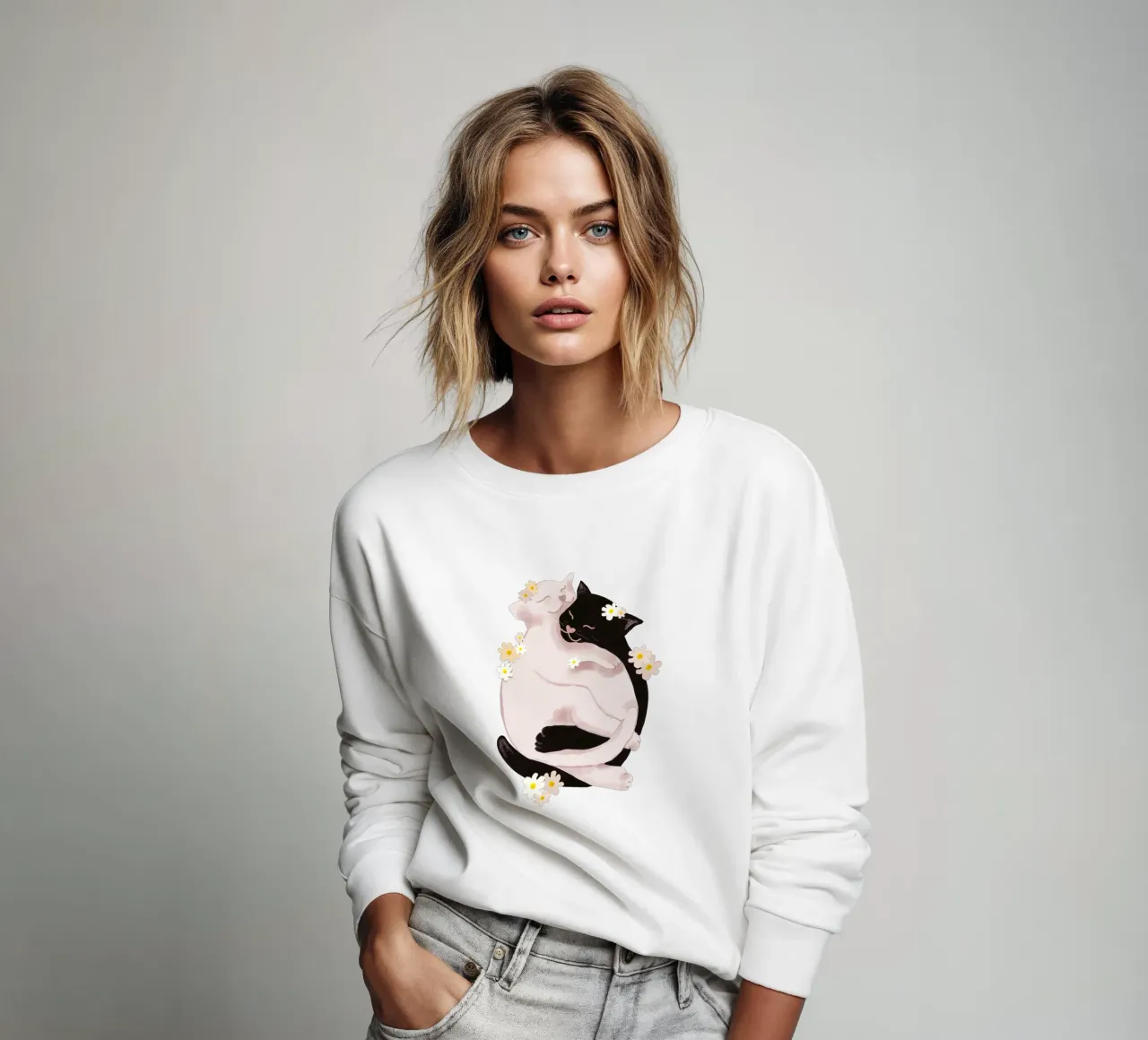 Cuddling Cats felpa da Illustration Raissa Oltmanns