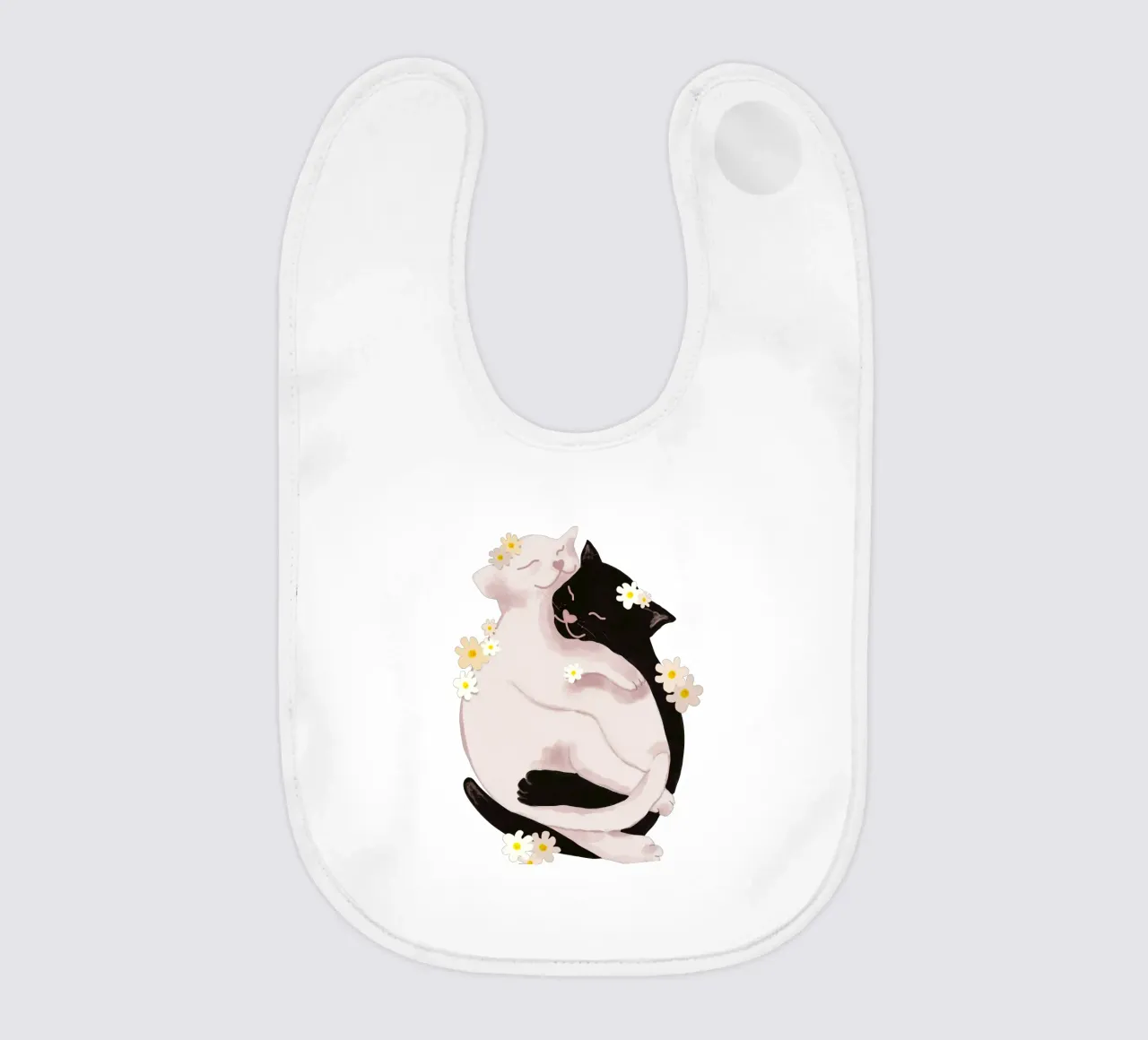Cuddling Cats bavaglino da Illustration Raissa Oltmanns