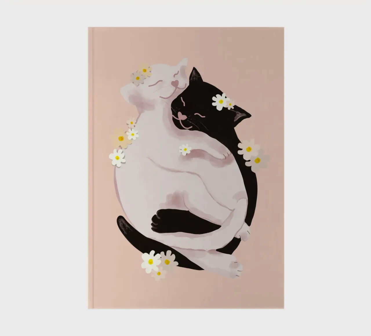 Cuddling Cats notebook by Illustration Raissa Oltmanns