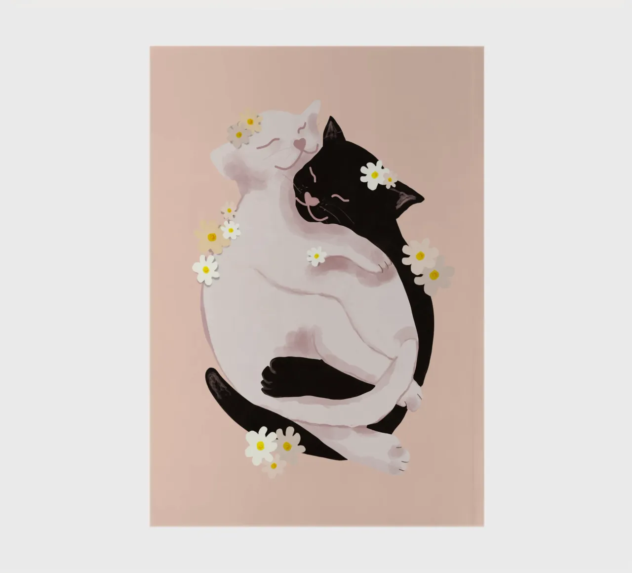 Cuddling Cats notebook by Illustration Raissa Oltmanns