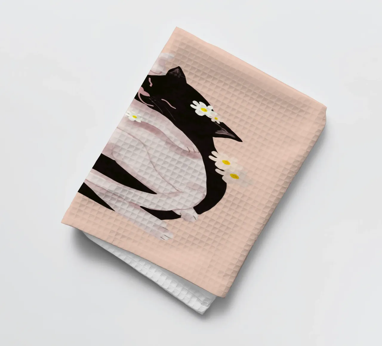 Cuddling Cats canovaccio da cucina da Illustration Raissa Oltmanns