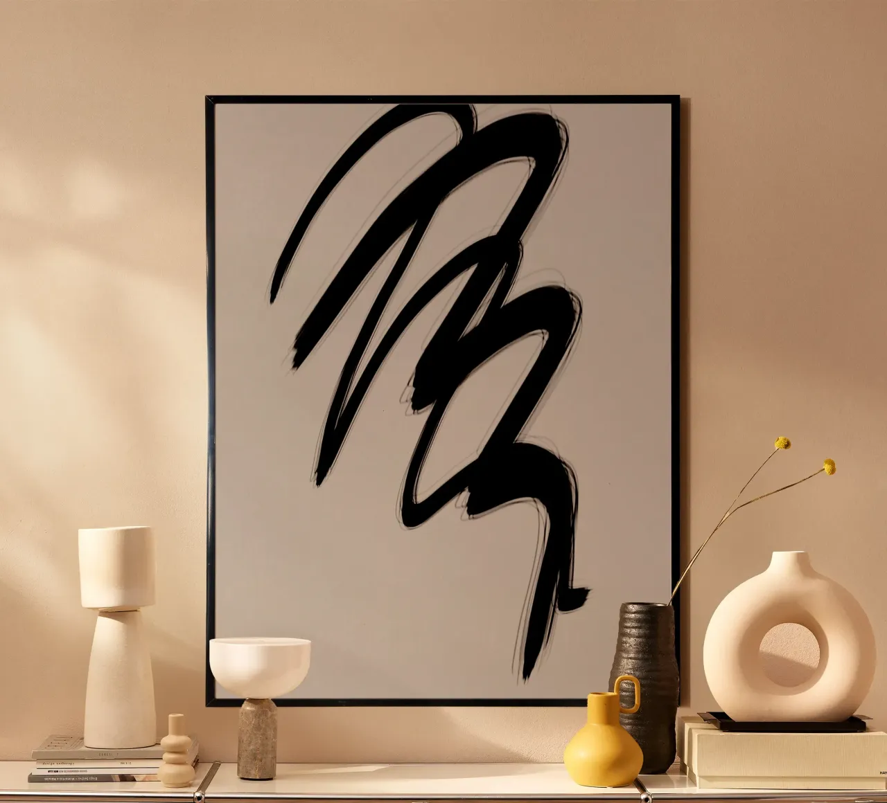 Strokes 2 | Minimal Black & Neutral Abstract carta hahnemühle da sabidussi