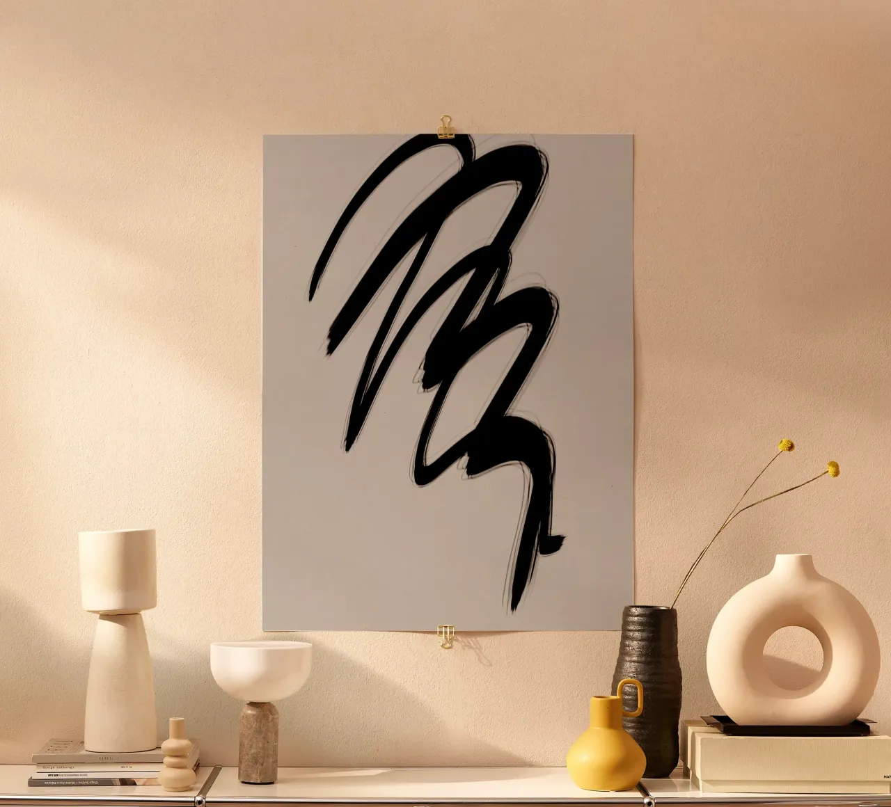 Strokes 2 | Minimal Black & Neutral Abstract carta hahnemühle da sabidussi