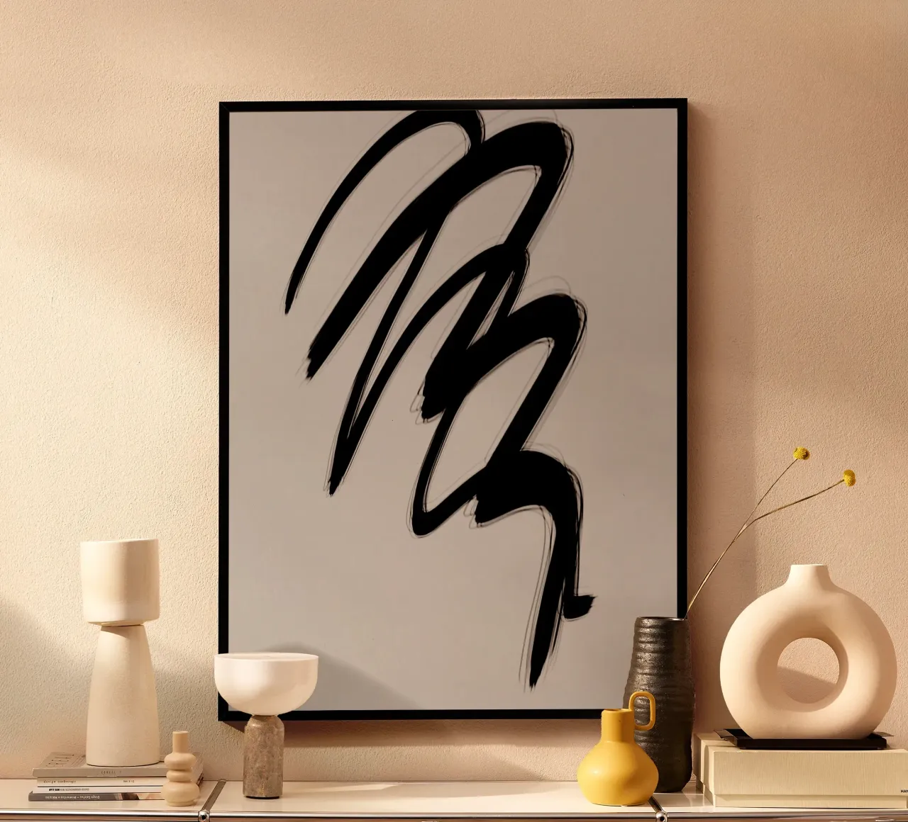 Strokes 2 | Minimal Black & Neutral Abstract carta hahnemühle da sabidussi