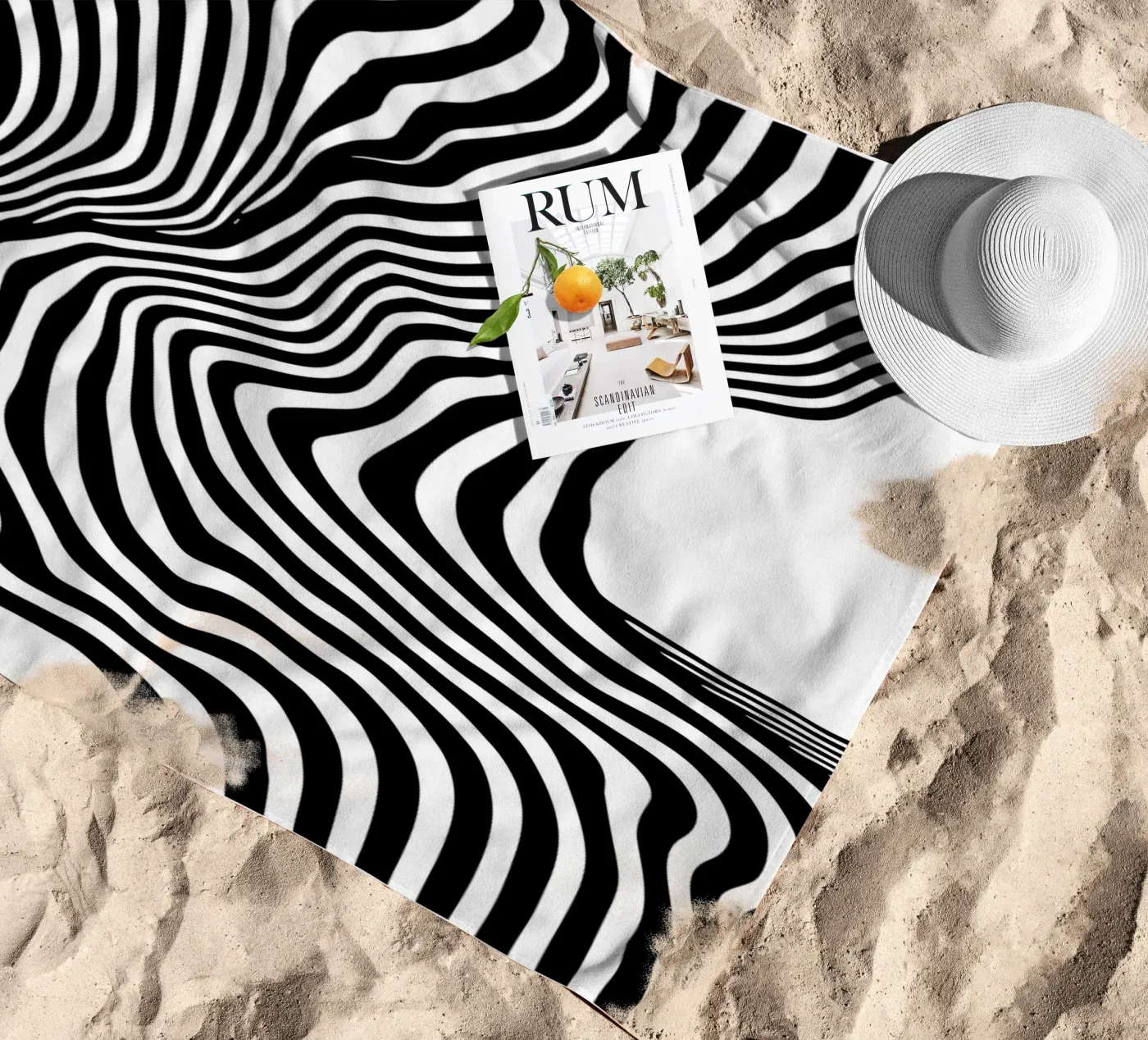 Liquid stripes telo mare da Happypatterns