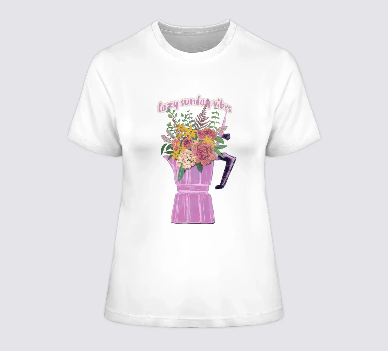 Lazy Sunday Vibes t-shirt da donna da Illustration Raissa Oltmanns