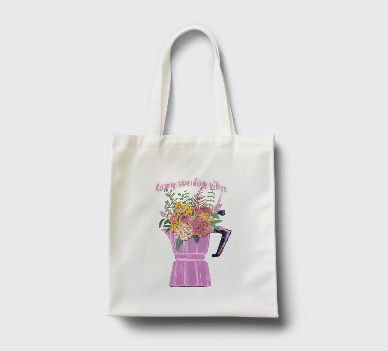 Lazy Sunday Vibes borsa in juta da Illustration Raissa Oltmanns