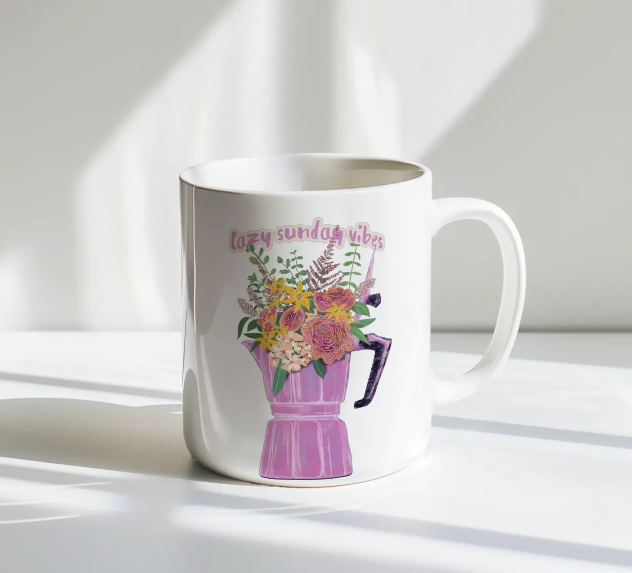 Lazy Sunday Vibes tazza in ceramica da Illustration Raissa Oltmanns