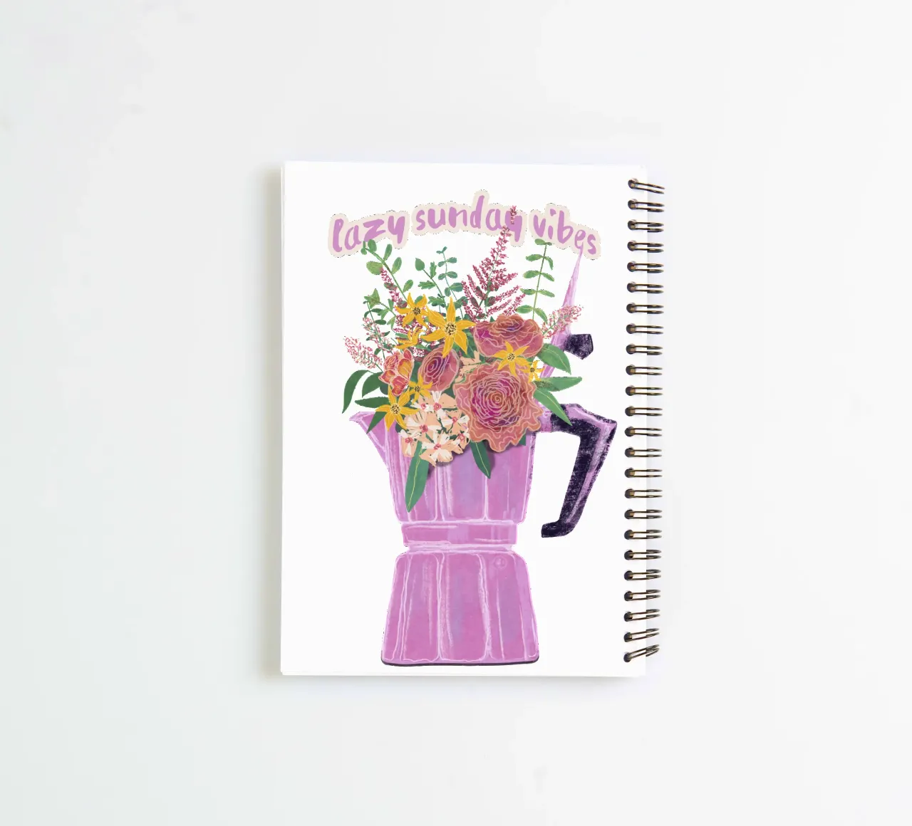 Lazy Sunday Vibes diario ad anelli da Illustration Raissa Oltmanns